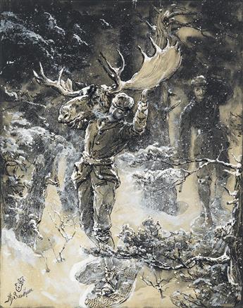 HENRY SANDHAM. The Moose Hunt.